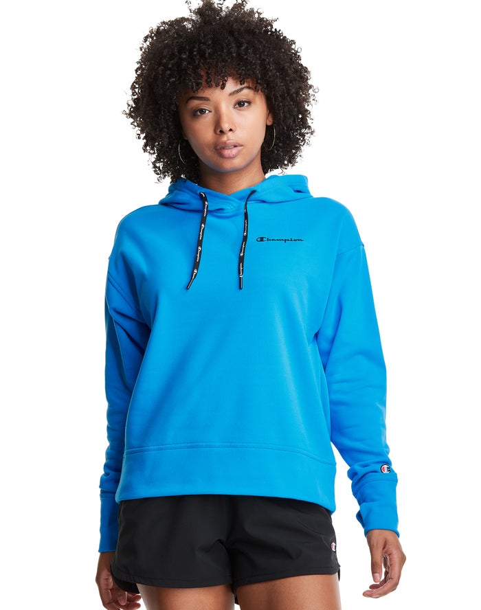 Champion Game Day Script Logo Hoodie Dames - Blauw - Belgie 1487HKQFE